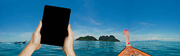 die bild von wont islands in thailand - nobody black and white activity fisherman stock-fotos und bilder