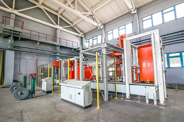 istock production facilities with automated machinery at factory producing blocks 519268622