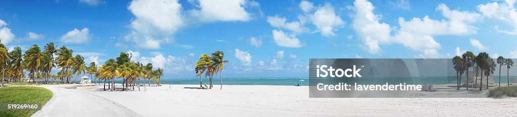 Panoramic view at Crandon park Beach of Key Biscayne Panoramic view at Crandon park Beach of Key Biscayne, Miami, USA Beach Stock Photo