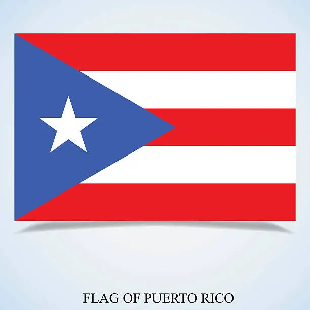 Vector illustration of Flag of Puerto Rico