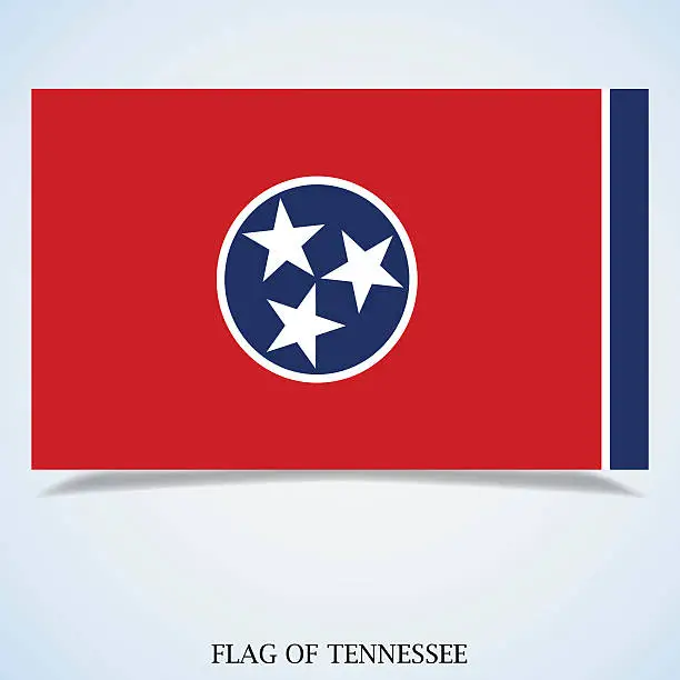 Vector illustration of Flag of Tennessee