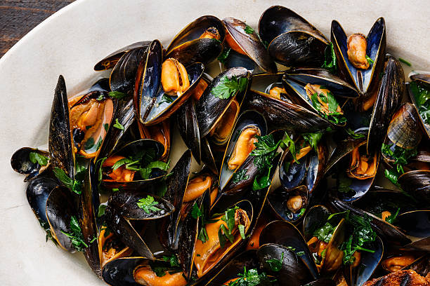 istock Mussels on plate close up 519274264