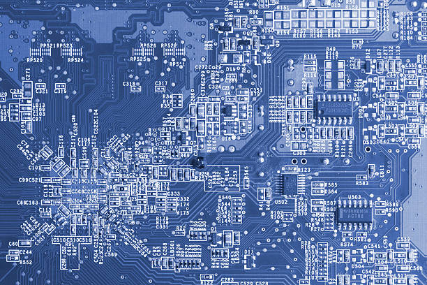 istock Close up of an electric circuit board 519274452
