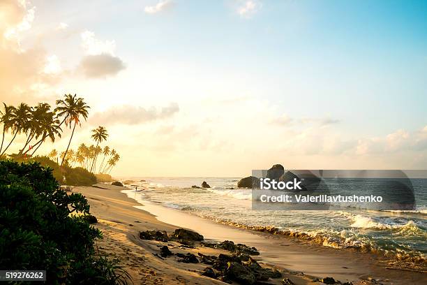 Ocean Strand Am Morgen Stockfoto und mehr Bilder von Sri Lanka - Sri Lanka, Weligama, Strand