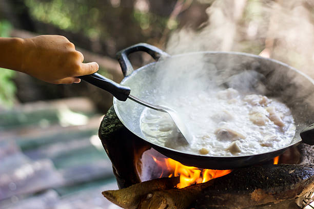 istock boiling meat , countryside cooking 519277775