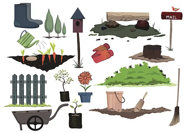 Vector illustration of gardening design