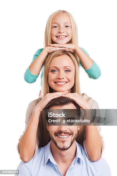 Wir Gehören Zur Familie Stockfoto und mehr Bilder von Familie - Familie, Weißer Hintergrund, Glücklichsein