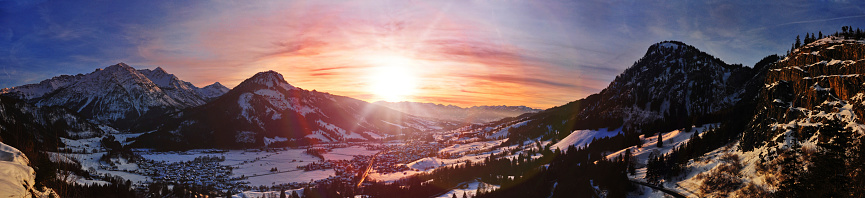 Sunset in the mountains near Bad Hindelang, Bavaria