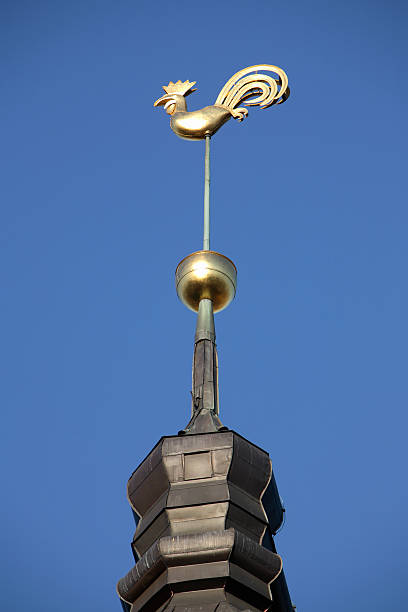 Golden weathercock - symbol of the Riga (Latvia)