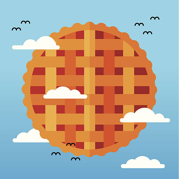 pie in the sky - pie dessert cherry pie baked stock-grafiken, -clipart, -cartoons und -symbole