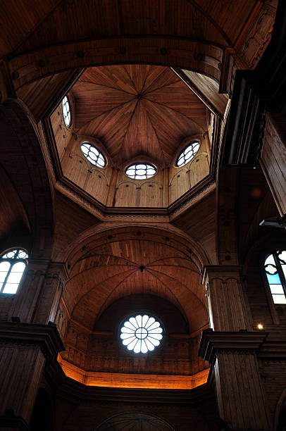 istock Gorgeous Colored and Wooden Churches, Chiloe Island, Chile 519282373