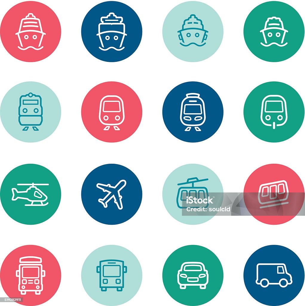 Iconos de transporte - arte vectorial de Coche de teleférico libre de derechos