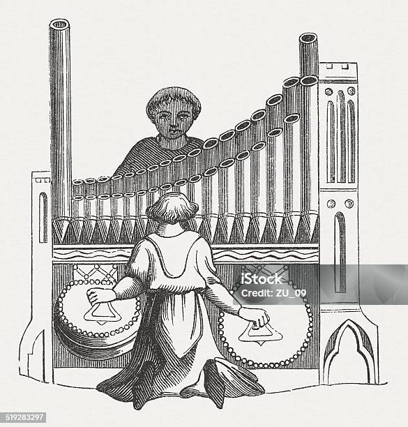 Organ Stock Vektor Art und mehr Bilder von Orgel - Orgel, Asiatischer Holzschnitt, Aufführung
