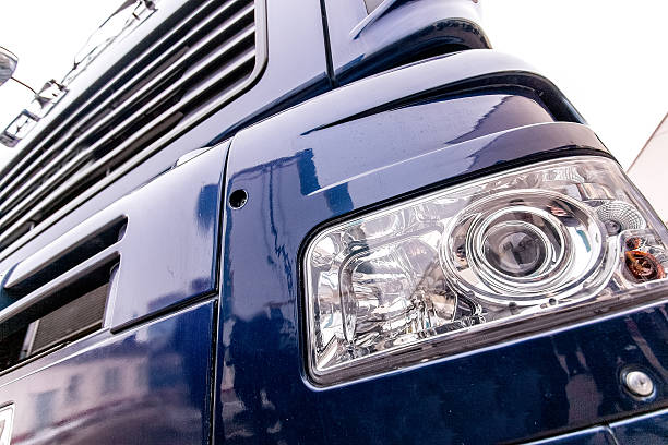 istock Front light of a modern truck close up 519307854