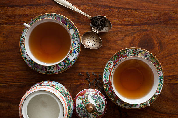 istock tea in chinese porcelain 519310644