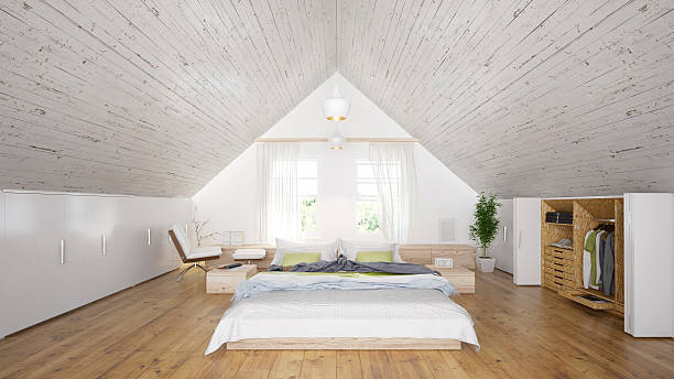 istock Industrial interior design of bedroom 519310690