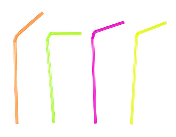 istock Set of four bent drinking straws over white background 519314966