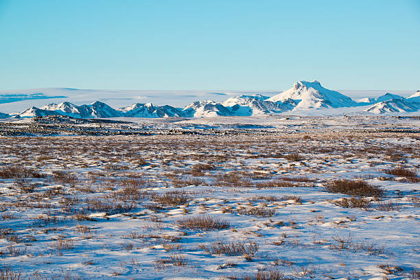 istock Winter landscape with mountain range near Langjokull, Iceland 519315488