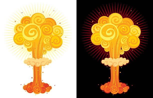 ilustrações de stock, clip art, desenhos animados e ícones de explosão nuclear - mushroom cloud hydrogen bomb atomic bomb testing bomb