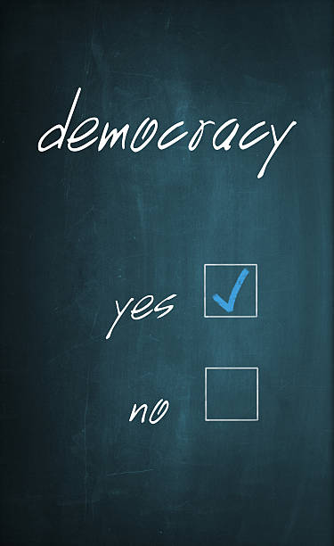 istock Democracy Text Written and Yes is Selected on Blackboard 519316060
