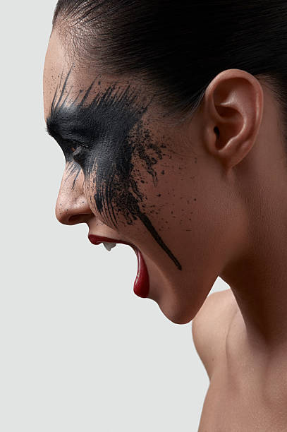 istock Beauty Female Model with opened Mouth 519316332