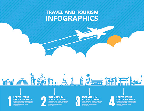 Travel infographics ,landmark and transport