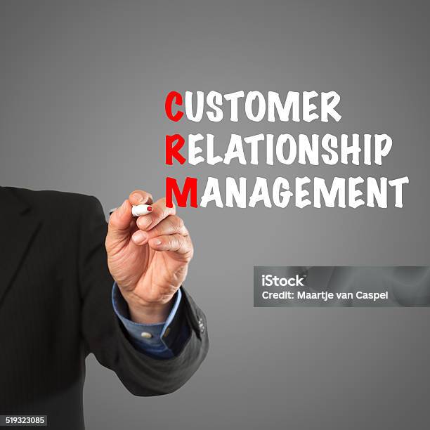 Business Man Hand Writing Crm Acronym Stock Photo - Download Image Now - Acronym, Adult, Adults Only
