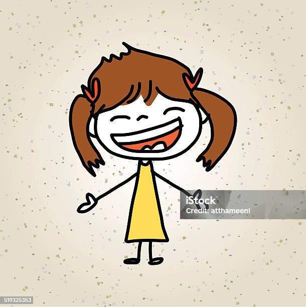 Hand Drawing Cartoon Abstract Happy Kids Stock Illustration - Download  Image Now - Abstract, Activity, Child - iStock