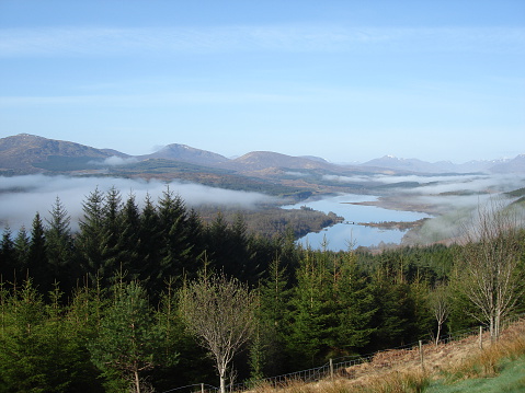 A view over Loch Garry in the Scottish highlands