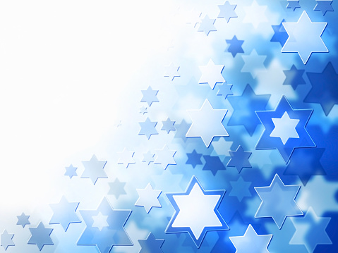 elegant jewish background with Magen David stars and place for text