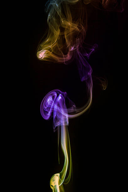 istock colorful smoke of Joss stick 519326265