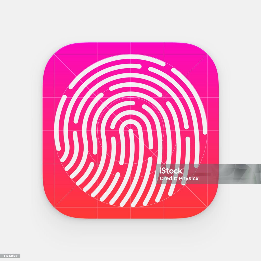 ID app icon. Fingerprint vector illustration Accessibility stock vector