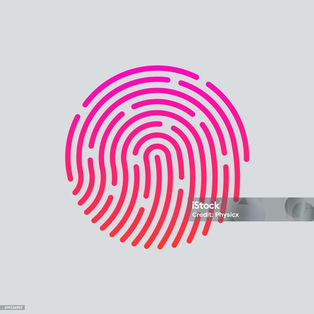 ID app icon. Fingerprint vector illustration Identity stock vector