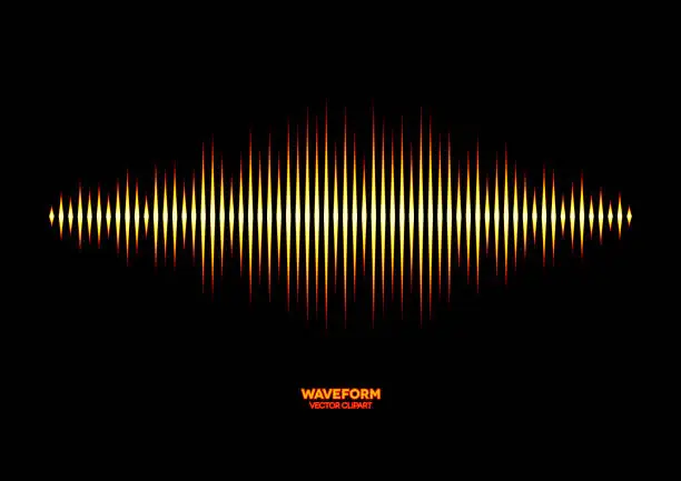 Vector illustration of Shiny sound waveform