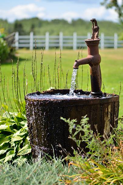 old water pump stock photo