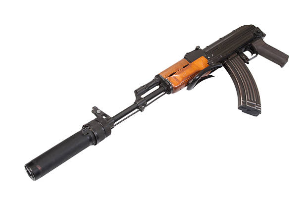 istock Kalashnikov specnaz with silencer isolated on white 519328429