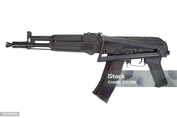 New Modern Kalashnikov Assault Rifle On White Stock Photo - Download Image Now - 45-49 Years, AK-47, Alaska - US State