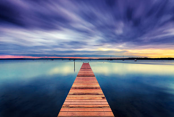 istock Sunset over Poole Harbour at Hamworthy pier 519329645