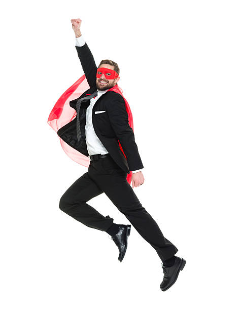 istock Smiling superhero trying to fly 519332078