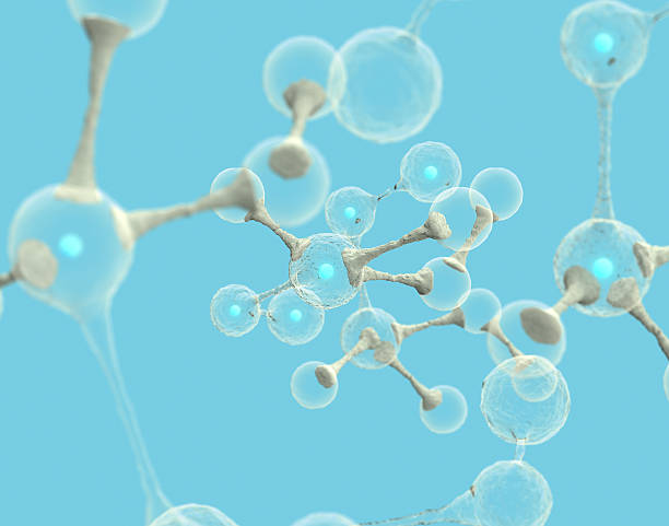 istock Molecule,atoms, cells microbiology concept. 3D illustration. 519335648