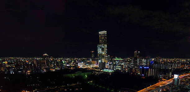 Night Light of Tennoji Osaka stock photo