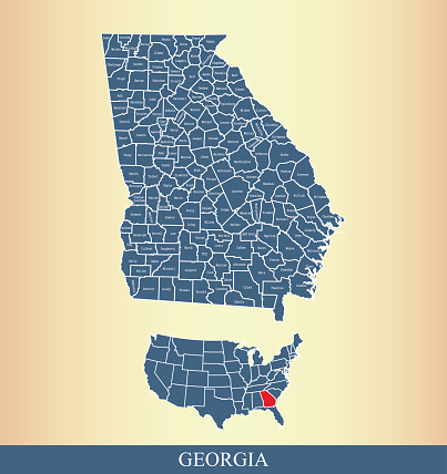 Illustration Vectorielle Des Contours De La Carte Du Comté De