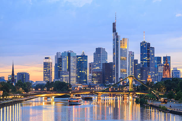 istock view of Frankfurt am Main skyline at dusk 519341436