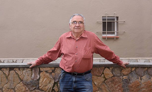 Portrait of a retired man and relaxed