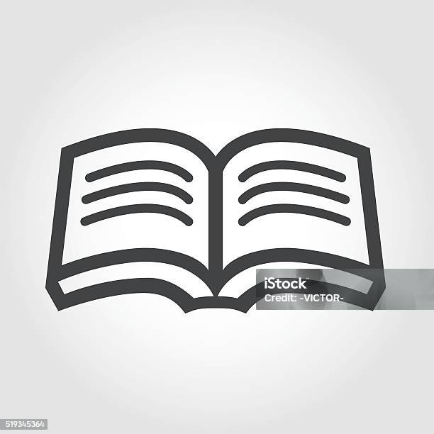 Open Book Icon Iconic Series Stock Illustration - Download Image Now - Book, Open, Icon Symbol