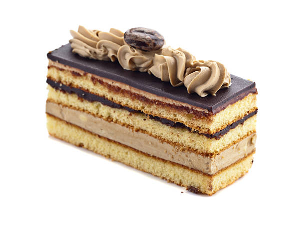 Coffee cake isolated on white