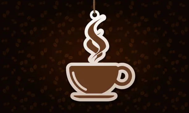 Vector illustration of coffee background with cup