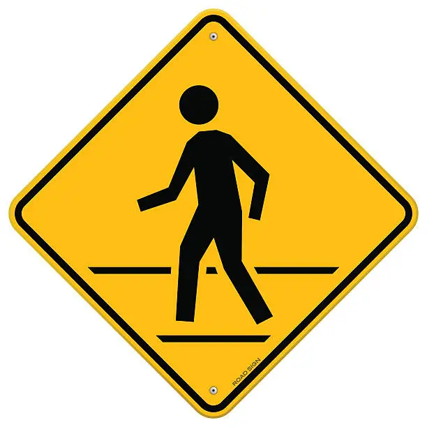 Vector illustration of Pedestrian Traffic Sign