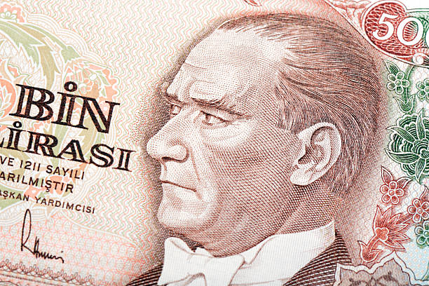 istock Old Turkish Lira, macro detail 519360833