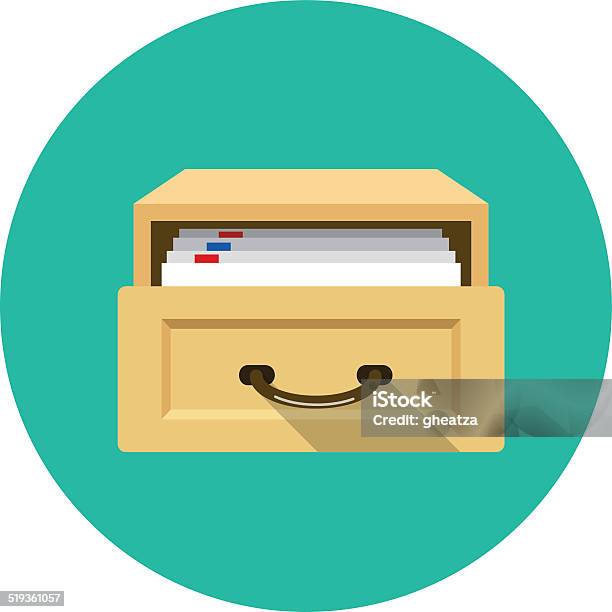 Vektor Im Cardkatalog Stock Vektor Art und mehr Bilder von Schublade